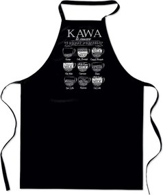 Pamut fekete Kötény Nyomtatott Konyhai Kávé Jó Ötlet barista