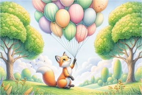 Kép – Boldog róka (90x60 cm)