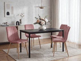 Rózsaszín bársonyszék LAVA