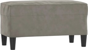 vidaXL világosszürke bársony pad 70x35x41 cm