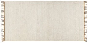 Világosbézs jutaszőnyeg 80 x 150 cm LUNIA Beliani