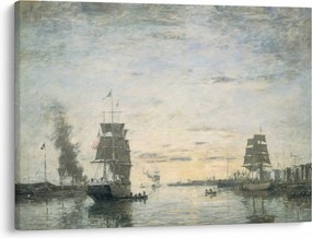 Kép - Eugène Boudin, Entrance to the Harbor, Le Havre, reprodukciók (70x50 cm)