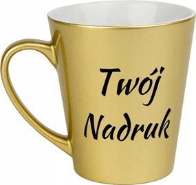 Latte bögre Arany Személyre szabott Saját Fotó Felirat Ajándék Varázsló