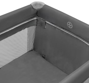 Baba utazóágy kihúzható tálalószekrénnyel Side Baby Mix szürke
