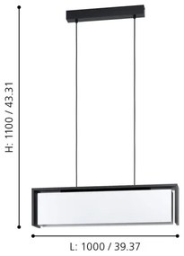 Eglo 900075 - LED RGBW Dimmelhető csillár zsinóron VALDELAGRANO-Z LED/33,6W/230V