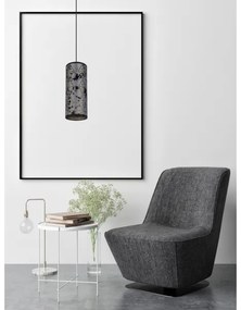 Csillár zsinóron AVALO 1xE27/60W/230V szürke/fekete