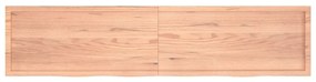 világosbarna kezelt tömör tölgyfa fali polc 220 x 50 x (2-6) cm