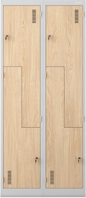 L típusú öltözőszekrény szürke / sonoma tölgy: Eco Design JULIA, 800 x 1850 x 450 mm