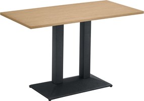 Bisztró asztal, tölgy sonoma/fekete, 120x60 cm, RINALDO TYP 2