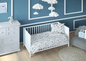 Pamut párnahuzat 40x40 tengeri fehér kék gyerek cipzáras Karo