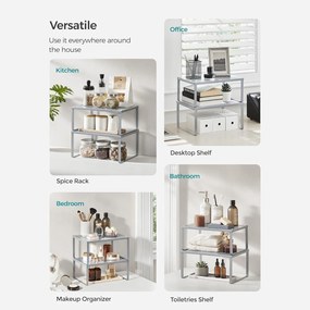 Konyhai fűszertartó rendszerező 2 db-os szett, ezüst