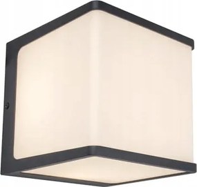 Homlokzati lámpa kültéri fali lámpa Led kocka 15x15x15 cm antracit Lutec