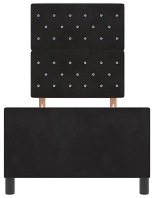 Ágykeret Fekete 80x200 cm Bársony