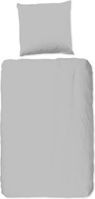 Universal világosszürke egyszemélyes pamut ágyneműhuzat, 140 x 200 cm - Good Morning