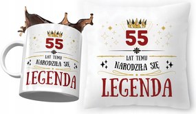 Születésnapi szett 55 55-es 55-ös párna fényképes nyomott mintás bögre