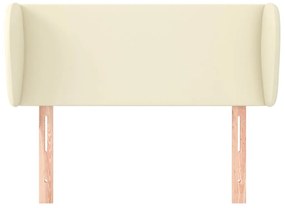 krémszínű műbőr szárnyas fejtámla 103x23x78/88 cm
