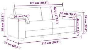 3 személyes sötétszürke bársony kanapé 178 cm
