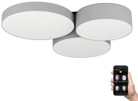 Eglo 900855-LED RGBW Dimmelhető mennyezeti lámpa BARBANO-Z 3xLED/7,5W/230V szürke