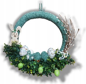 HĂșsvĂ©ti tavaszi koszorĂș bejĂĄrati ajtĂłra kĂ©zzel kĂ©szĂtett handmade 36c