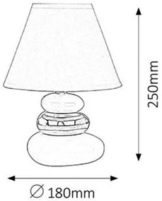 Rabalux 4949 - Asztali lámpa SALEM 1xE14/40W/230V