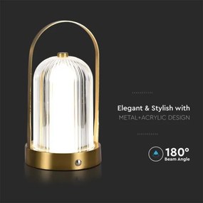 LED Dimmelhető asztali lámpa LED/1W/5V 3000-6000K 1800 mAh arany