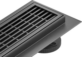 Mexen Flat 360° M33 60 cm forgatható vonali vízelvezetés, gun gray szálcsiszolt - 1E33060-40