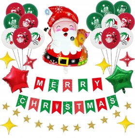 Karácsonyi dísz szett Mikulással karácsonyi dekoráció 29db-os