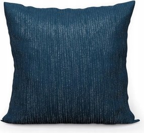 Dekorációs Párnahuzat 40/40 40x40 Sötétkék, Ezüst Cérnával