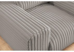 Világosszürke kordbársony fotel Justin – Ropez