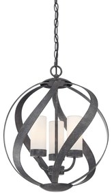 Quintiesse BLACKSMITH QN-BLACKSMITH-3P-OBK Függőlámpa 3x40W/E14 IP44