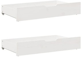 fehér tömör fenyőfa kanapéágy fiókokkal 90 x 200 cm