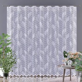 Mg Függöny jacquard Levelek 618/379 Fehér 250cm Minőség 0,5m