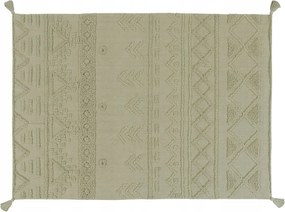 Lorena Canals Tribu Olive pamut szőnyeg M 140x200 olivazöld