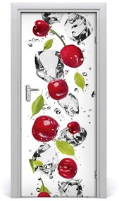 Ajtóposzter öntapadós Cseresznye és víz 75x205 cm