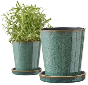 Kőedény kaspó ø 10 cm Gastro Green/Black – Bitz