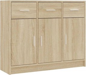vidaXL sonoma tölgy színű szerelt fa tálalóasztal 91x28x75 cm