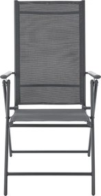 Összecsukható kerti szék Calena 2 db antracit állítható