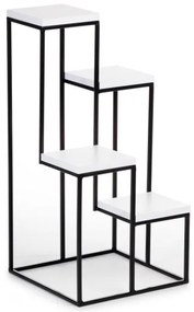 KASKADA virágtartó állvány 70x34 cm fekete/fehér