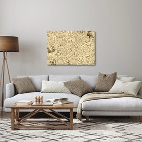 Kép - Vintage térkép, illusztrációk (70x50 cm)