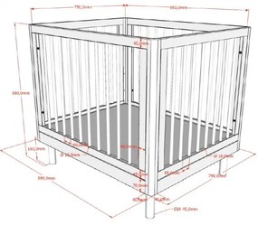 Fehér bükkfa járóka 95x75 cm Forrest – Vipack