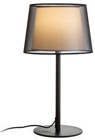 RENDL R12484 ESPLANADE asztali lámpa, dekoratív átlátszó fekete/fehér króm