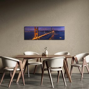 Kép - Golden Gate híd (órával) (90x30 cm)