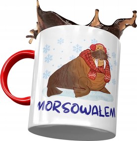 Bögre Piros Vicces Rozmár Ajándék Nyomtatott Fotóval