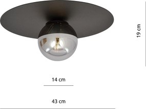 Emibig modern mennyezeti lámpa solar fekete grafit emi1128/1