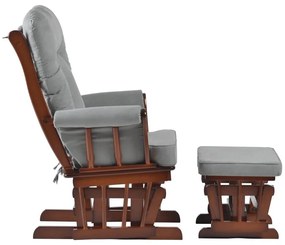 Hintafotel lábtartóval Sofarda (dió + szürke) . 1097113