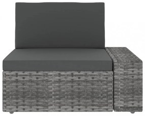 3 részes szürke polyrattan kerti ülőgarnitúra