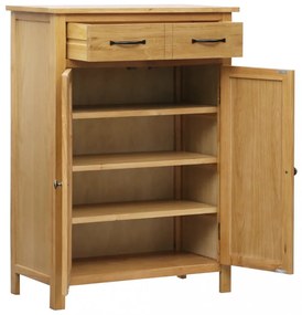 tömör tölgyfa cipősszekrény 76 x 37 x 105 cm