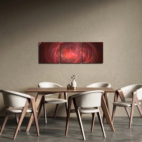 Modern absztrakt kép (órával) (90x30 cm)