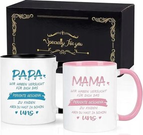 Kerámia bögrék ajándék anyának és apának 320 ml német szett