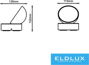 ELDLUX 570-G3C Modern Kültéri Fali Lámpa IP44
